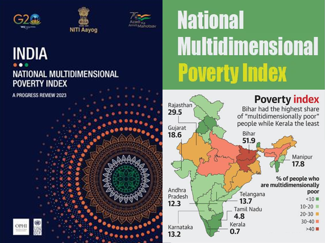 National Multidimensional Poverty Index 2023 | தேசிய பல பரிமாண வறுமைக் குறியீடு 2023