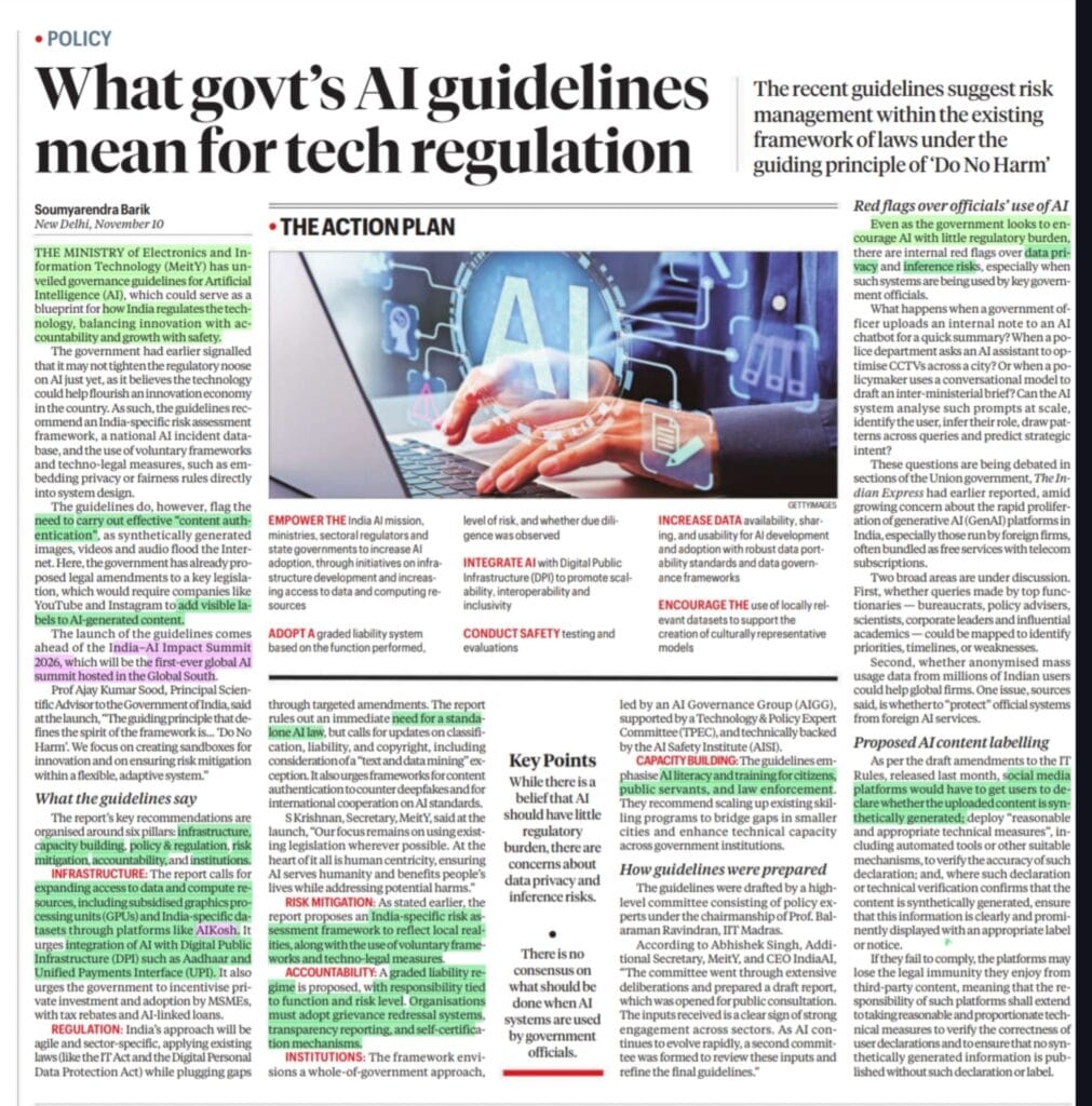 India's New AI Governance Guidelines 2025