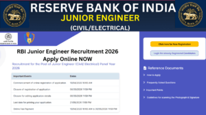 RBI Junior Engineer Recruitment 2026