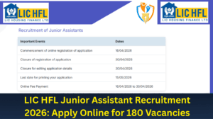 LIC HFL Junior Assistant Recruitment 2026