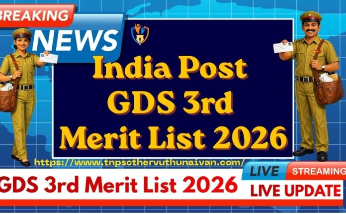 India Post GDS 3rd Merit List 2026