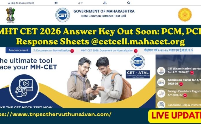 MHT CET 2026 Answer Key Out Soon