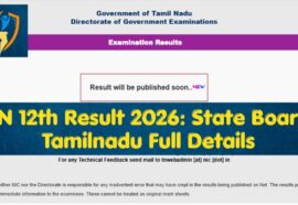 TN 12th Result 2026 State Board Tamilnadu Full Details