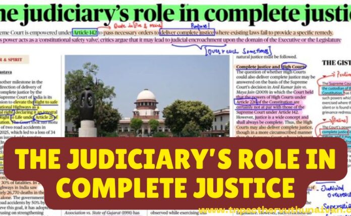 The Judiciary's Role in Complete Justice