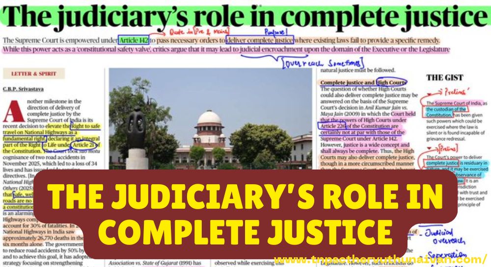 The Judiciary's Role in Complete Justice